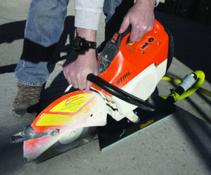 Flat Work Dust Guard - Best Dust Control for Flat Sawing.