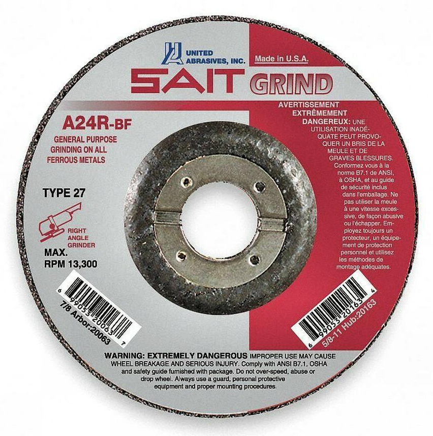 41/2" x 1/4" Abrasive Metal Grinding Wheels, 25 / Box