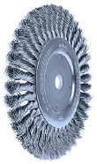 USA Made Knotted Wire Wheel - 8" x .500 x 3/4".