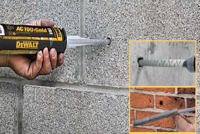 Epoxy Anchor Application - Masonry Anchors.