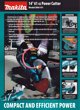 Makita 14" Power Cutter - Sales Brochure.
