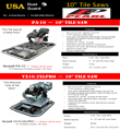Pearl 10" Tile Saws - Sales Brochure.