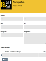 Product - Price Request Quote Form