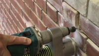 Glitter Bit - grinding vertical brick joint.