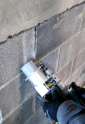 Video:  Glitter Bit grinding hard 'S' mortar with dust control.