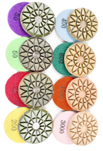 Premium Polishing Pads - 3" x 6mm ~ Concrete, Wet or Dry.