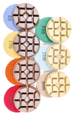 Premium Polishing Pads - 3" x 9mm ~ Concrete, Wet or Dry.