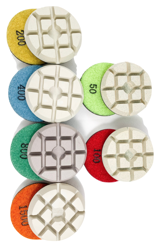 Premium Polishing Pads - 3" Resin Pads ~ Concrete & Terrazzo, WET.