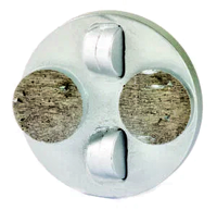 Scanmaskin 2 Round PCD w/ 2 Round Diamond Segments.  Left Direction.