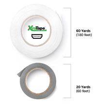 Xtra Tape:  2-7/8" width x 60 yards.