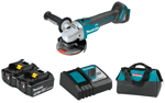Makita 5" Cordless Grinder - Complete Kit.