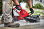 Milwaukee 14" Battery Saw - action image.