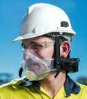 CleanSpace Respirator - fits with all types of hardhats.