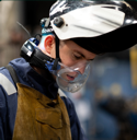CleanSpace Respirator - Half Mask with Welding Helmet.