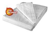 HD White Construction, Fire Retardant Tarp