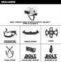 Milwaukee Climbing Helmet - Includes Head Lamp Mount & Premium Ratchet Suspension.