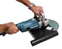 12" USA Dust Guard - horizontal holding position.