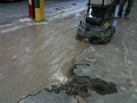 Creating Concrete Slurry.