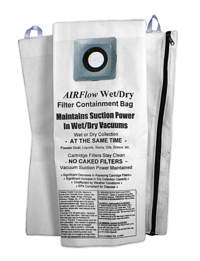 Air  Pulse Vac Bag with Zipper:  Universal Fit, Handles Dry Powders & Wet Slurry.