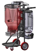 Cyclone Dust Extractor:  Dual-Cyclonic Separation