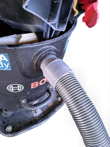 2" Inlet Cuff, in Bosch Vac - to use a 2" Hose.