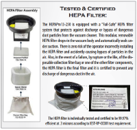 HEPA Pro Vac Series, Filter System:  10 & 13.