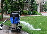 Powerful discharge of waterwater.