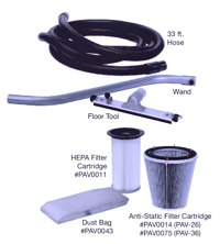 Pearl Vac - tool kit & Longopac bags.